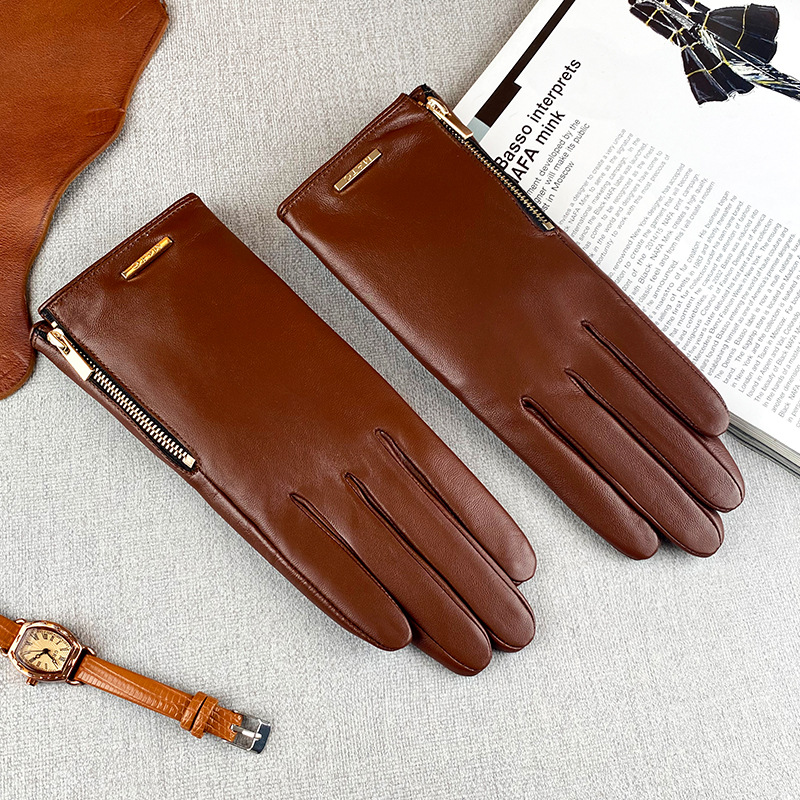 女性用ファッションスリムフィットトップレイヤーシープスキンレ - Leather Driving Glove のレビューと価格