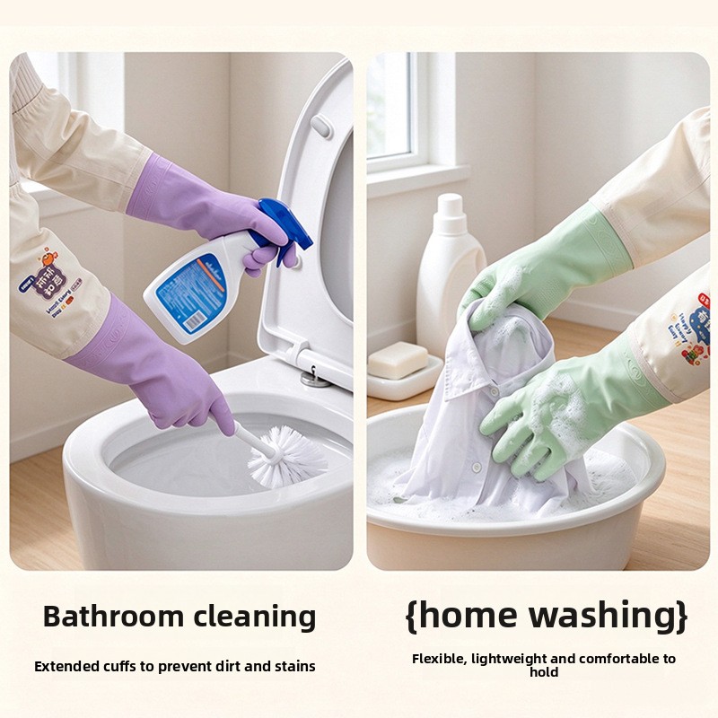 特長：長めの食器洗い用手袋、女性用、フリース裏地、厚手、ゴム - Dish Glove Rubber のレビューと価格