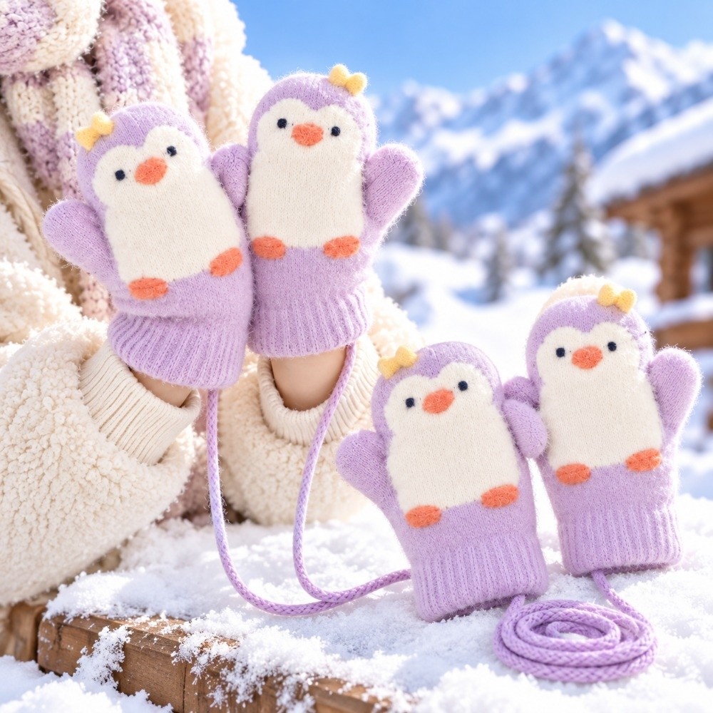 迷子防止ストラップ付き、子供用迷子防止グローブ、伸縮性のある - Wool Glove Lined のレビューと価格