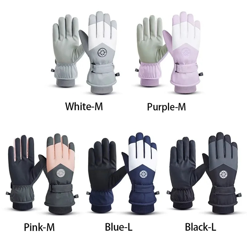 冬用ユニセックス・スノーボード・スキーグローブ。PUレザー製 - Ski Glove Waterproof のレビューと価格