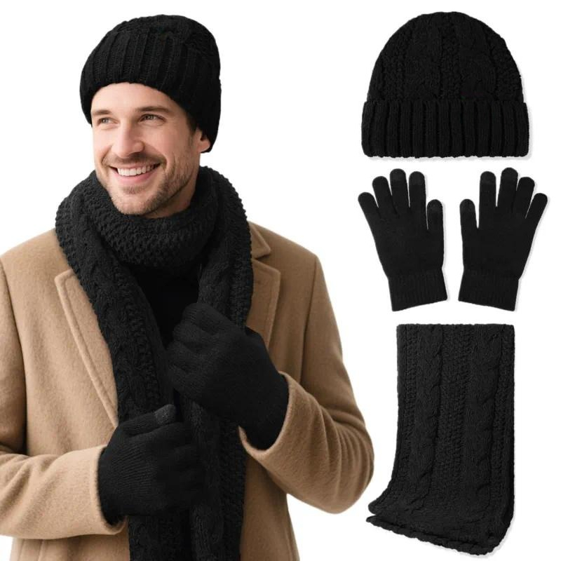 冬用ウール帽子、マフラー、手袋のセット。二重構造で保温性に優 - Wool Glove Lined のレビューと価格