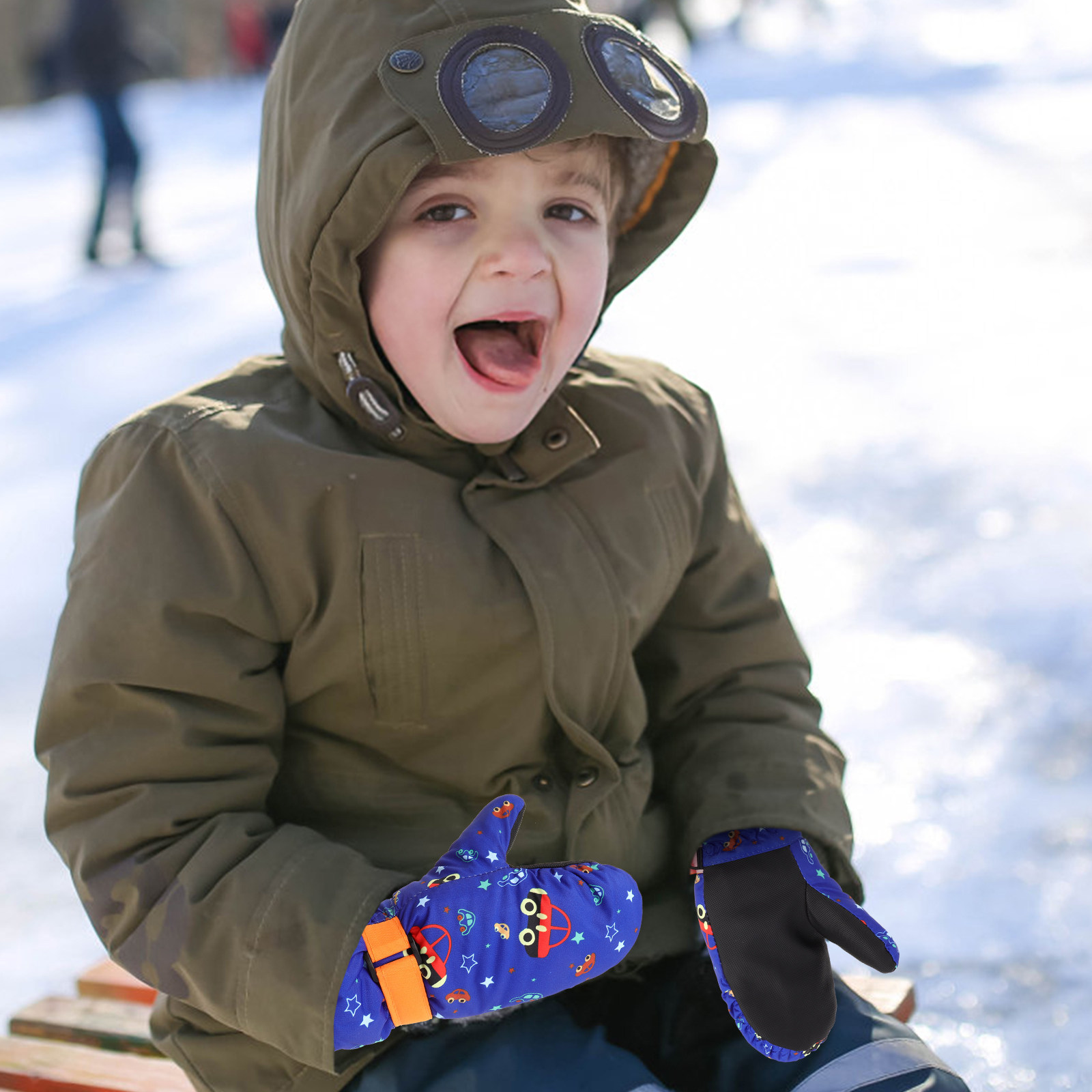子供用スキーグローブ1組。防水、防寒、断熱性に優れ、スキー、 - Ski Glove Waterproof のレビューと価格
