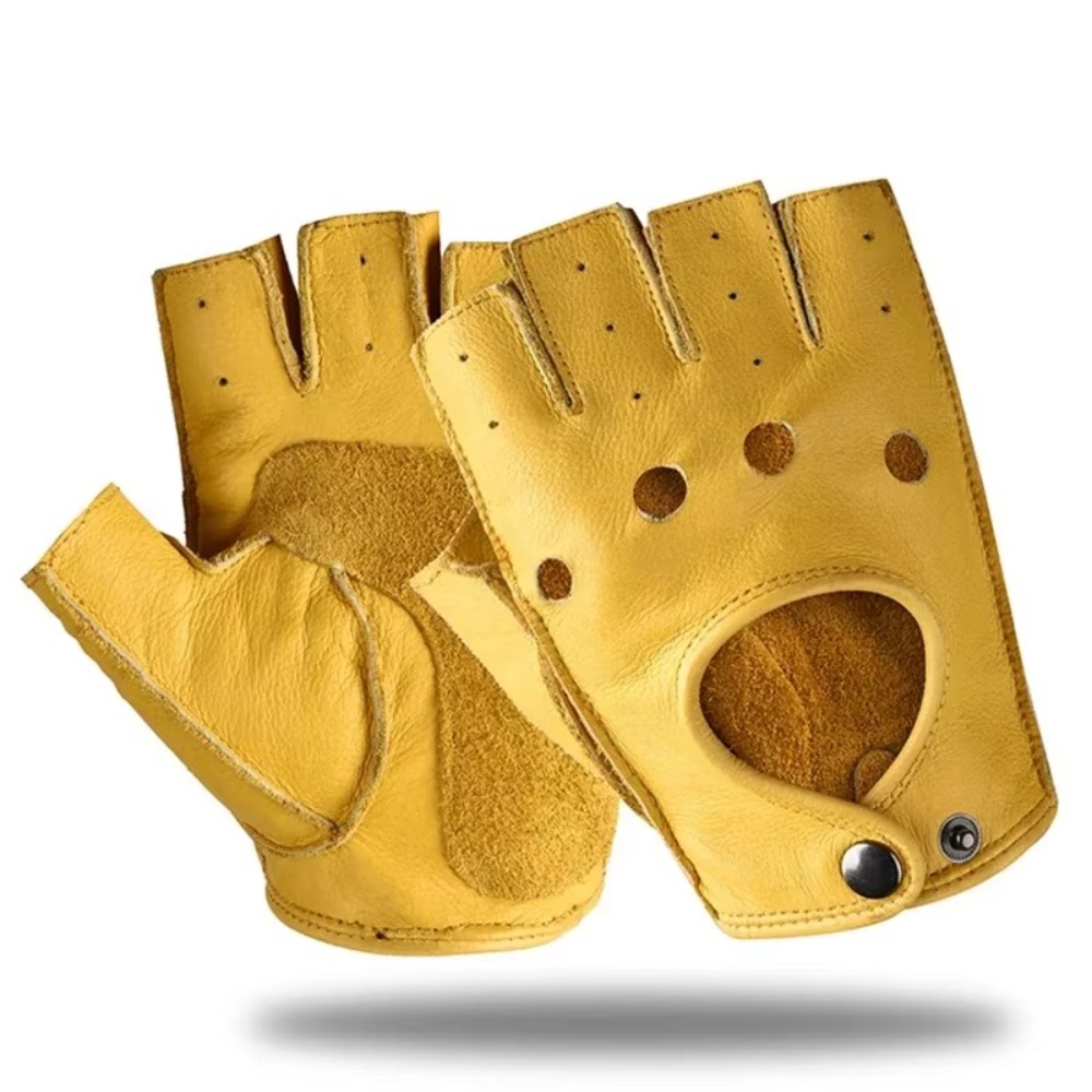 レトロなデザインのメンズグローブ。アウトドアスポーツ、滑り止 - Leather Driving Glove のレビューと価格