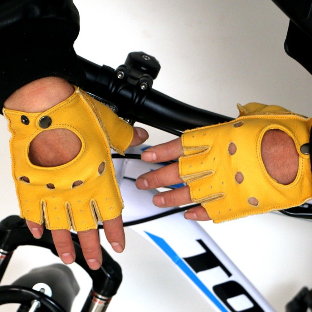レトロなデザインのメンズグローブ。アウトドアスポーツ、滑り止 - Leather Driving Glove のレビューと価格